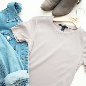 Forever 21 Ribbed Tan Chic Bodycon Mini Dress